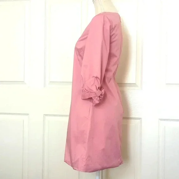 Ted Baker Pink Solyane Oversize Bow Sleeve Dress - Picture 6 of 9
